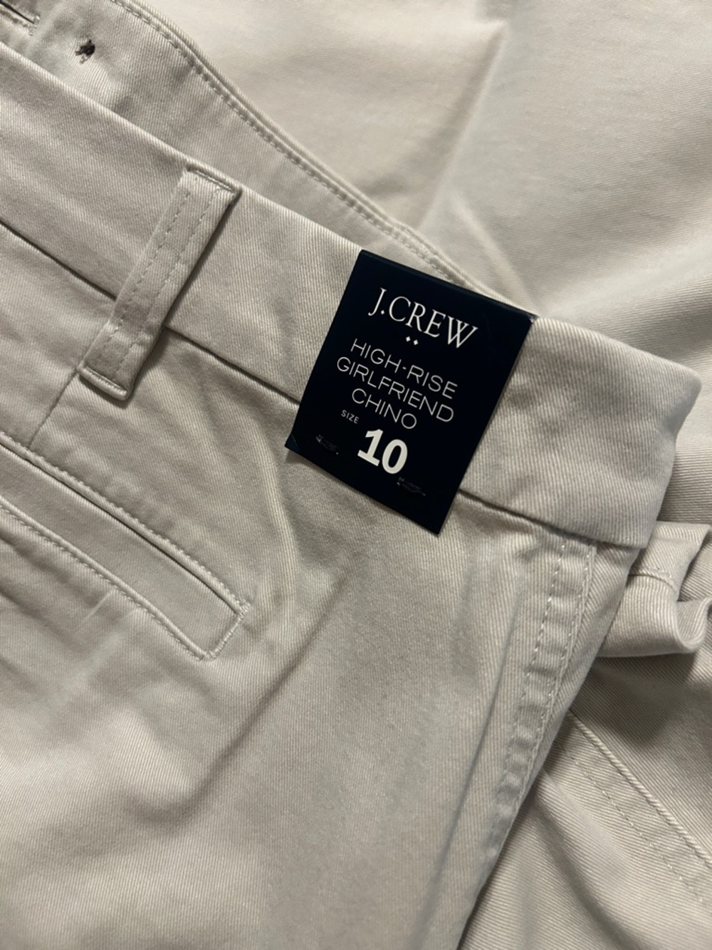 J. Crew high rise girlfriend chino light tan 10 - Picture 4 of 8